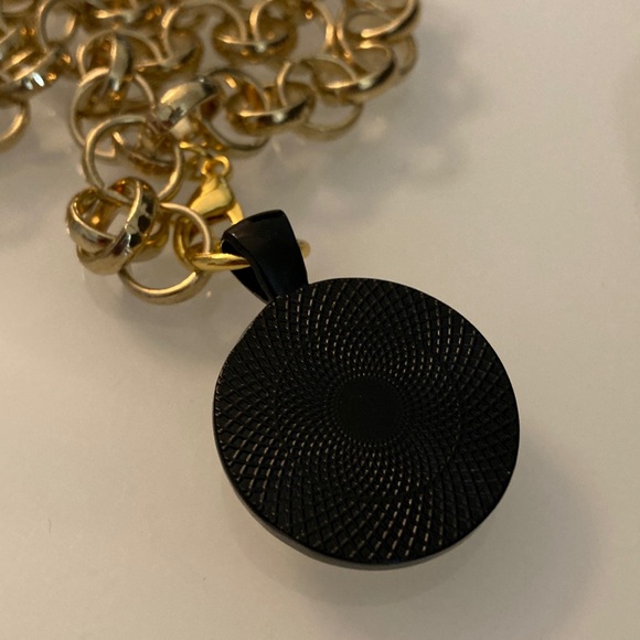 Versace Medusa Button Necklace Upcycled - Picture 6 of 8